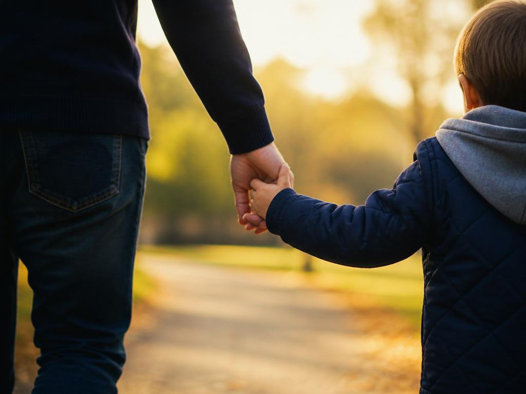 Parent holding child's hand